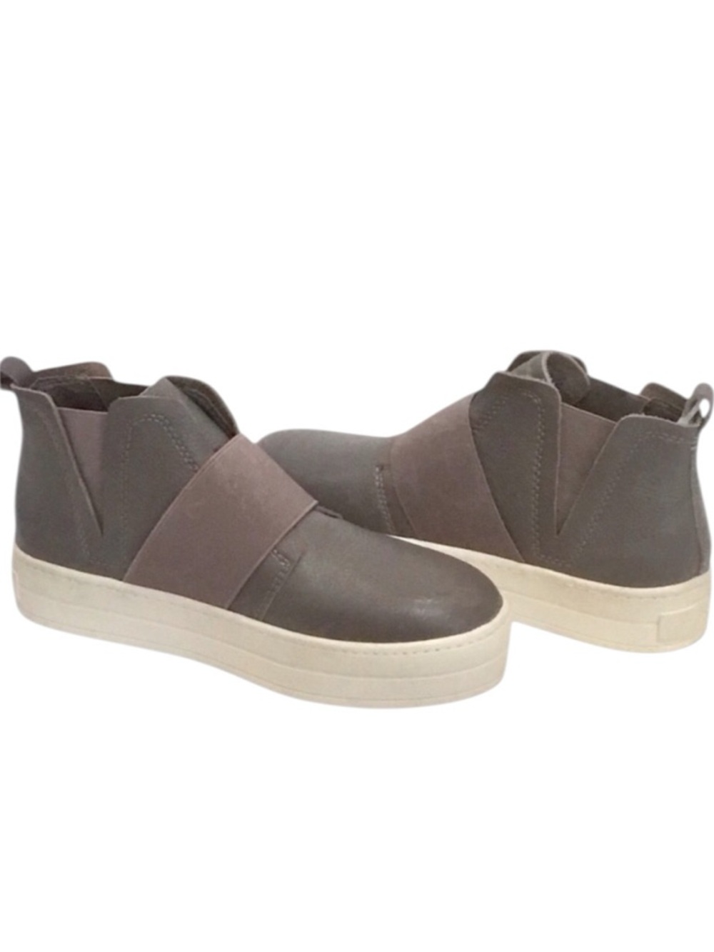 🆕 J/Slides Platform Boot Sneaker ‘Holland’ Taupe Leather Pull-on Shoe Size-7.5
